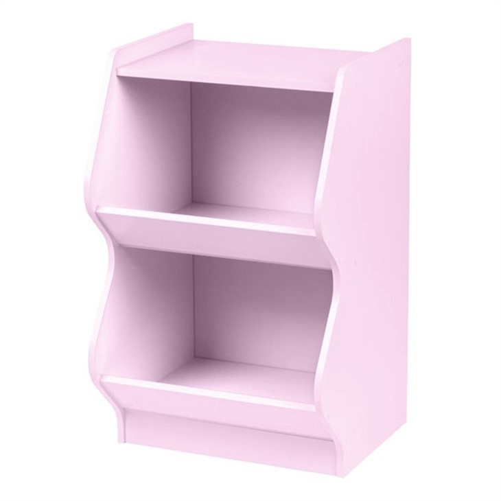 2 Cabinets Pink Kids Toy Box (1)